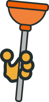 Here for plumbing services Here for plumbing services hand